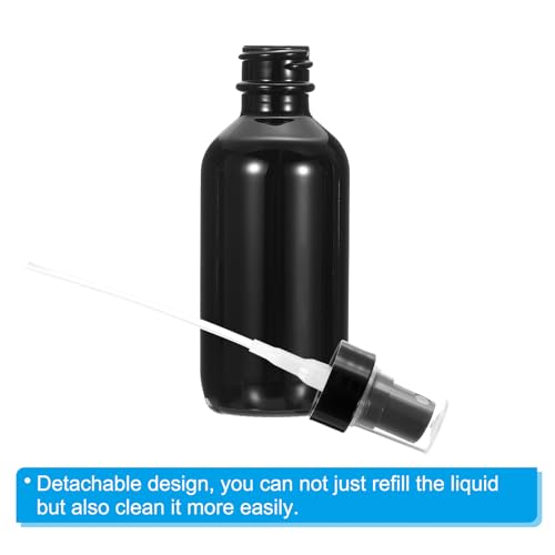 PATIKIL 4oz Glass Spray Bottles, 12pcs Nozzle Leak Proof Empty Water Mist Stream Sprayer for Cleaning Solutions Plants Hair, Black - color: Black, size: 4oz