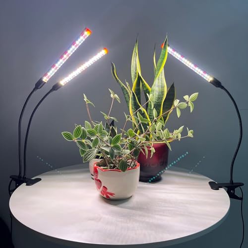 Small 2Head Clip Grow Lights for Indoor Plants, Seed Starting - size: Clip 2Head 18W