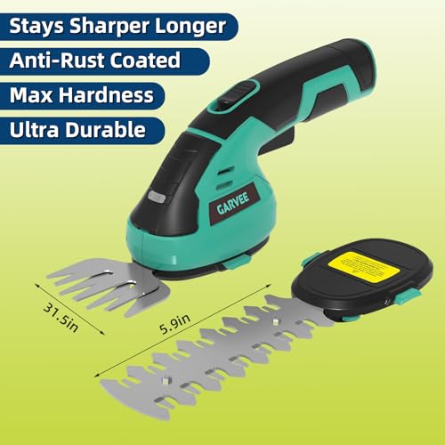 7.2V Cordless Grass Shear & Hedge Trimmer Handheld Lawn Garden Cutter