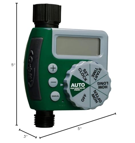 Orbit Programmable Digital Hose Watering Timer - 1 Outlet - Battery Powered - with LCD Screen - Built-in Rain Delay - Water-Resistant - 62061 (3-Pack 1 Outlet) - size: 1 Outlet (Pack of 3)