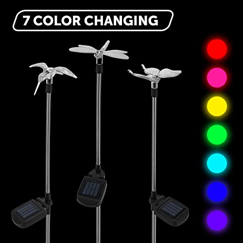 GIGALUMI Solar Garden Lights Outdoor Waterproof Butterfly Path Lights 6 Pc - size: 6Pack