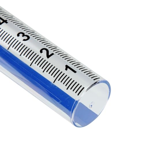 Plastic Rain Gauge Replacement Tube 2PCS,Outdoor 8.3" Clear Rain Meter-Blue - color: Blue