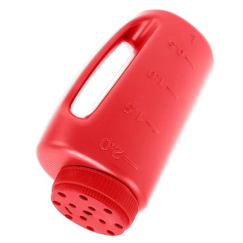 Hand Fertiliser Shaker, Hand-Held Grass Seed Shaker, For Spreading Salt and Juice Pot (Red) - color: red