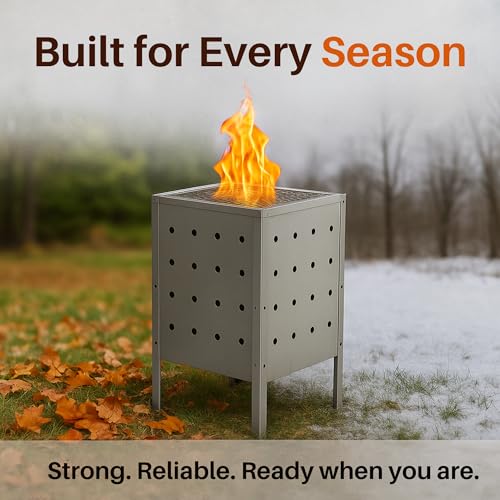 31.7-Gallon Burn Barrel for Outdoor Waste 29 x 16 inches