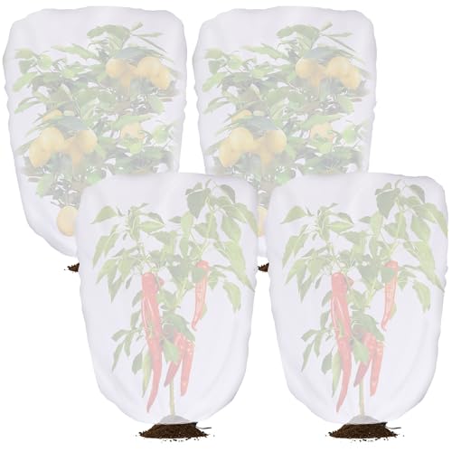 4 Pcs Garden Plant Shade Cover, 3.3 x 2.6 Ft Non-Woven Sunshade Cloth - color: 4 Pcs, size: 3.3 x 2.6 Ft