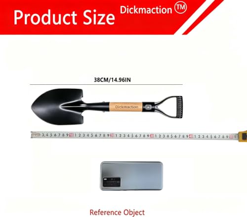 Small Circular Excavating Garden Shovel 15in Wooden D Grip Handle Mini Digging Camp Hand Shovel for Planting Outdoor Digging Work - size: SMALL