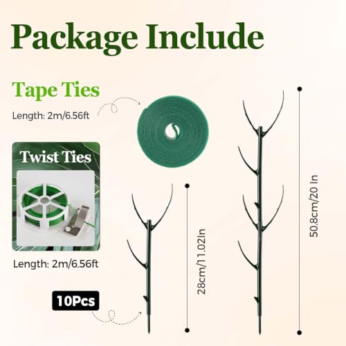 10 Packs Stackable Monstera Plant Support Stakes for Small Potted Plants