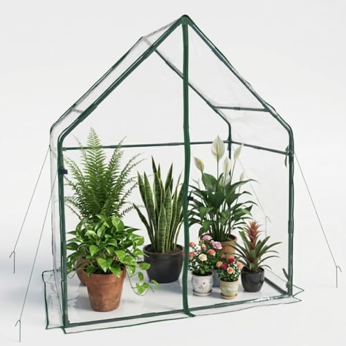 Gardzen Small Walk-in Greenhouse, 36.2"(L) x53.3(W) x66.1(H) - size: 36"(L) x53"(W) x66"(H)