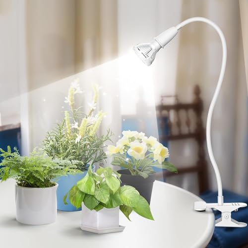 SANSI Grow Lights for Indoor Plants, 10W Clip-On Gooseneck LED Plant Lights - size: 1 Head 1-Pack
