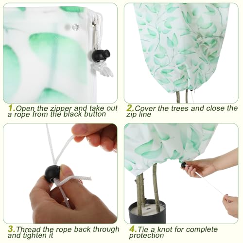 4 Pack Plant Covers Frost Protection with Zipper,31" X 40" - size: 31" X 40"