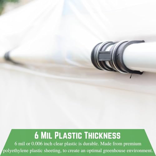 Farm Plastic Supply - Clear Greenhouse Plastic Sheeting - 6 mil - 4 Year UV Resistant Polyethylene Greenhouse Film, Replacement Cover, Hoop House Green House Cover for Gardening, Farming (16' x 25') - size: 16' x 25'