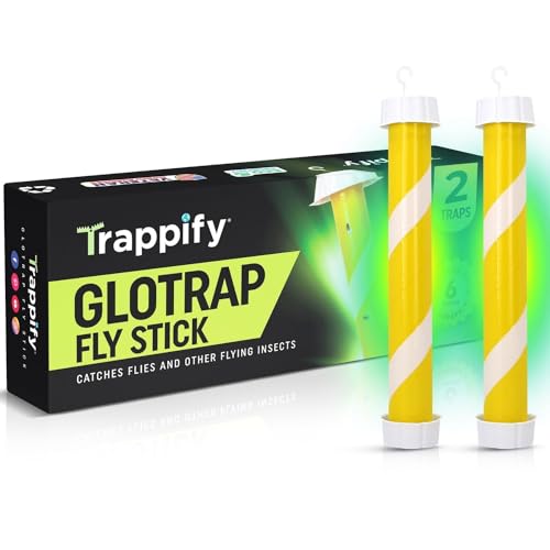 Trappify Glow-in-The-Dark Fly Trap for Indoor & Outdoor Fly Sticks (2 Pack)