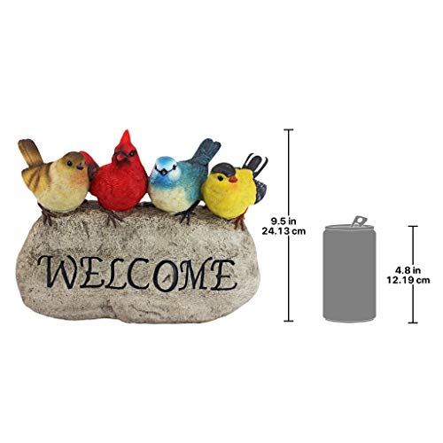 Birdy Welcome Garden Stone Statue: Large - size: Large