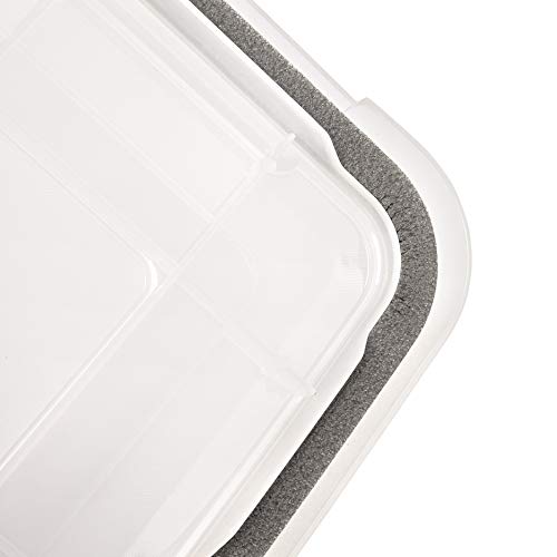 IRIS USA 4-Pack 32 Qt Storage Bins with Gasket Lids, Clear/Black - size: 36 Qt, style: 4 Pack