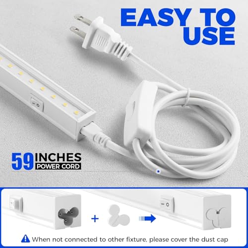 Barrina T5 Grow Lights, 3FT 128W (8 X 16W), 5000K Grow Lamp, 8 Packs, White - color: White, size: 3FT-White Cover