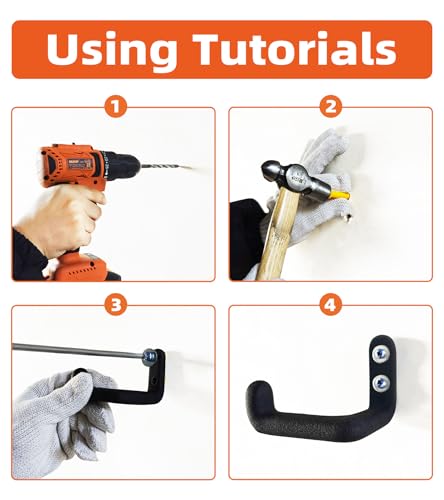Chainsaw Hanger, 6 Pack Chainsaw Holder Wall Mount, Chainsaw Storage Hook - color: 6 Pack Hanger