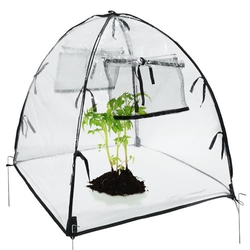 Plant Tent Cover Freeze Protection for Winter Plants Clear 36" x 36" x 38" - size: 36" x 36" x 38"