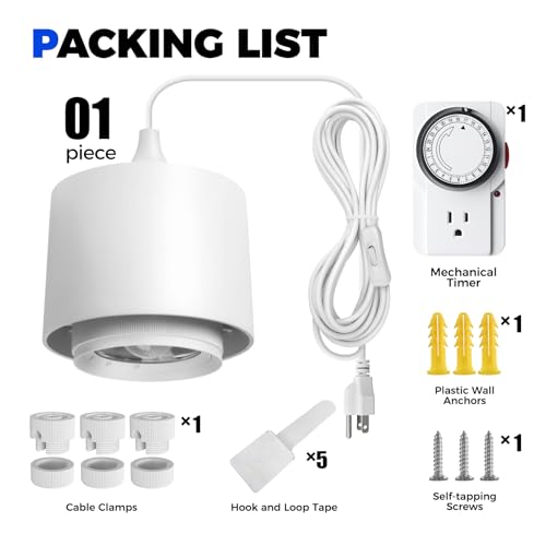 Barrina TR40 Hanging Plant Lights for Indoor Plant, 40W 5000K Full Spectrum - color: 5000K-White