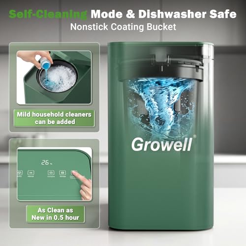 Growell 3.2L Electric Composter, Countertop Food Waste Indoor Compost Bin - color: Green