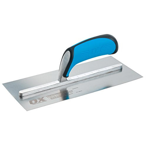 OX Pro Series 4x16 Stainless Steel Plastering Trowel - Pre-Worn Edges - size: 4" x 16"