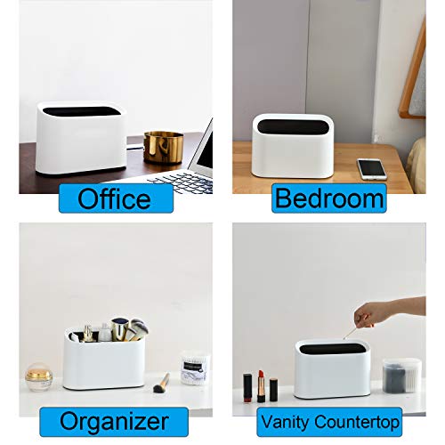 SUBEKYU Mini Countertop Trash Can,Tiny Desktop Trash Can,White 0.4 Gal - color: White 0.4 Gal No Lid
