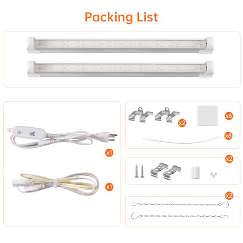 Bstrip T8 Grow Light 1.4ft 36W (2x18W) for Indoor Growing - size: 1.4FT