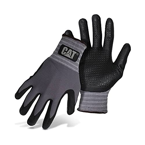 CAT Unisex Adult Nitrile Dipped Extended Knit Wrist Work Gloves - size: X-Large