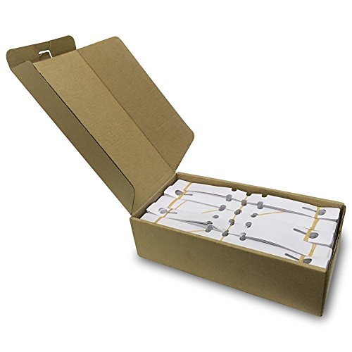 KINGLAKE 1000 Pcs White Plastic Plant Tree Tags Garden Plant Lables Plant Hanging Tags 2x20cm Wrap Around Nursery Garden Labels Large Writing Surface (Box of 1000)