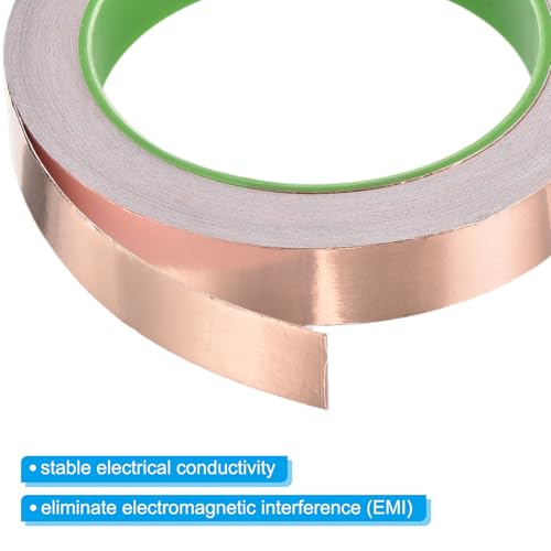 PATIKIL Copper Foil Tape 0.71 Inch x 66 Feet 0.05mm Thick Double Sided Conductive Adhesive EMI Shielding for Electronics, Circuits, Grounding - size: 0.71 Inch x 66 Feet