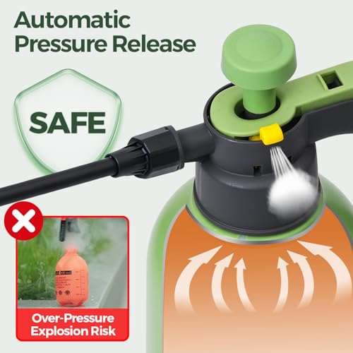 T4U Pump Sprayer 0.5 Gallon, Garden Spray Bottle with Flex Wand - size: Flexible Nozzle