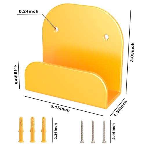 Leaf Blower Rack, Wall-Mounted Tool Hanger Compatible with DCBL722, Hedge Trimmers, Grass Trimmers, Garden Power Tools & Garage Organization, 2 Pack - color: Yellow-2 Pack