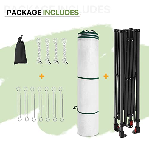 EAGLE PEAK 8x6 Easy Setup Pop Up Greenhouse, Woven Top, Translucent - color: Translucent, size: 8x6