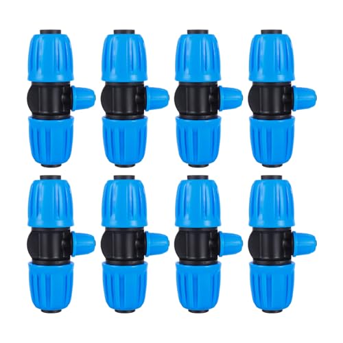 10 Pcs 1/2 to 1/4 inch Garden Hose Tubing Irrigation Fittings - size: 10 PCS 1/2" to 1/4" 3-Nut Way