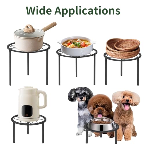 5 Pack Metal Plant Stands, Plant Shelf, Plant Holders for Indoor Outdoor - color: Black - 5 Pack