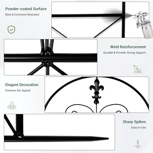 4 Pack Metal Garden Trellis Outdoor, 70.8" H x 19.5" W