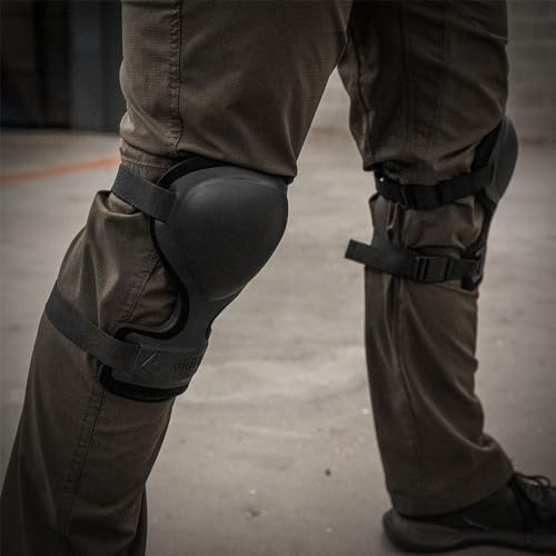 GRITR Tactical Knee Pads - Heavy Duty Professional Knee Protectors, Black - color: Black, size: Regular
