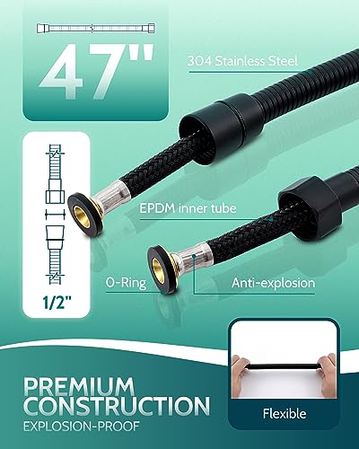 LUFEIDRA Handheld Bidet Sprayer for Toilet, Adjustable Water Flow, Black - color: Matte Black, size: 1 Pack