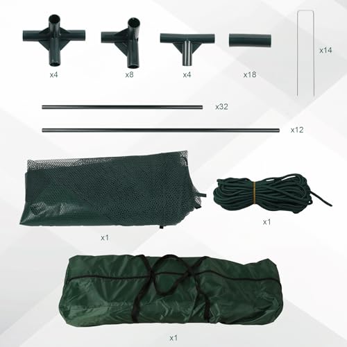 Large Mesh Crop Cage Plant Protection Tent 4 x 8 x 6 Ft - size: 4 x 8 x 6 FT