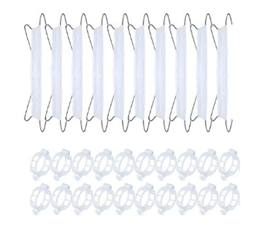 Tomato Support Hooks with Tomato Clips, Tomato Hooks with String- 30pcs - size: 33.3ft-10ps
