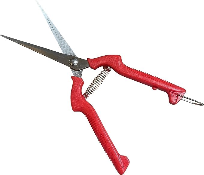 Garden Guru Extra Long Stainless Steel Pruner Pruning Shears Clippers Snips Sharp Bonsai Cutter Plant Trimming Scissors Straight Blade Garden Scissors Tool Great for Roses Flowers Herbs Fruits(2 Pack) - size: 2 Pack, style: Long Blade Snips