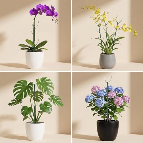 10 Pack Stackable Monstera Plant Support Stakes for Indoor & Outdoor Plants,Plant Support Structures for Climbing and Potted Plants,Plant Sticks for Vine Training & Stem Stabilization