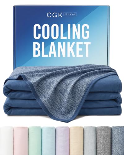 Cooling Blanket for Hot Sleepers - Cold Blanket Twin Size - Navy, 60 x 80 - color: 05 - Navy Blue, size: Twin / Twin XL (60" x 80")