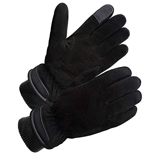 SKYDEER 3M Thinsulate Thermal Winter Work Gloves with Windproof Premium Genuine Deerskin Suede Leather (Unisex SD8671T) - color: Sd8651t, size: X-Large