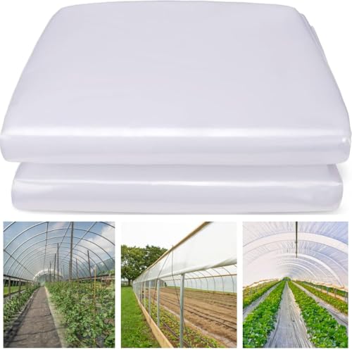 Farm Plastic Supply - Clear Greenhouse Plastic Sheeting - 6 mil - 4 Year UV Resistant Polyethylene Greenhouse Film, Replacement Cover, Hoop House Green House Cover for Gardening, Farming (12' x 25') - size: 12' x 25'