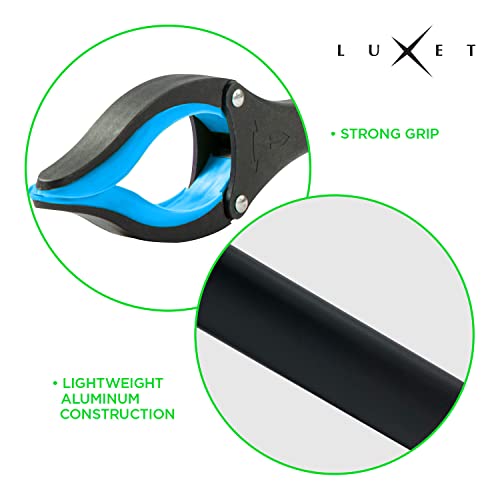 Grabber Reacher Tool - 2 Pack - Updated Version Long 32 Inch Foldable Pick Up Stick - Strong Grip Magnetic Tip Lightweight Trash Picker Claw Reacher Grabber Tool Elderly Reaching - by Luxet (Blue) - color: Blue