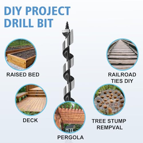 12 x 300mm (Approx. 15/32 x 12 Inch) Wood Auger Drill Bit - 1pcs - size: 12x300mm (Approx. 15/32 x 12")