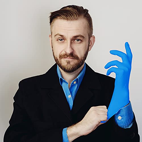 PEIPU Nitrile Disposable Gloves,Powder Free, Cleaning Service Gloves, Latex Free - size: Medium (Pack of 100), style: 100 Pcs
