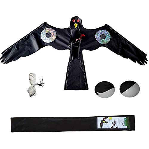 Birds Scarer Hawk Flying Kite Simulated Hawk Flash Reflective Device Professional Pigeon Scarer for Outdoor Home Garden Farm