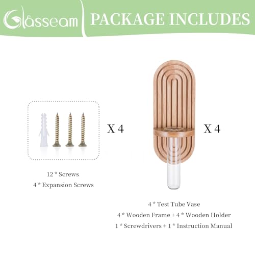 Glasseam Wall Plant Propagation Station: Hanging Glass Propagation Vases