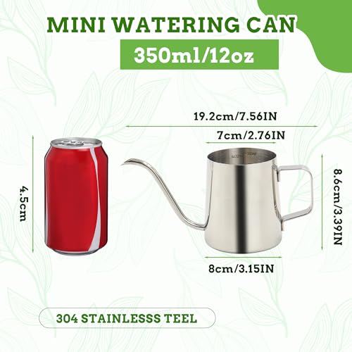 Small Watering Can for Indoor Plants, 12 OZ Mini Flower Watering Pots